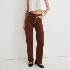 Madewell Emmett Wide-Leg Pant Clifftop Brown